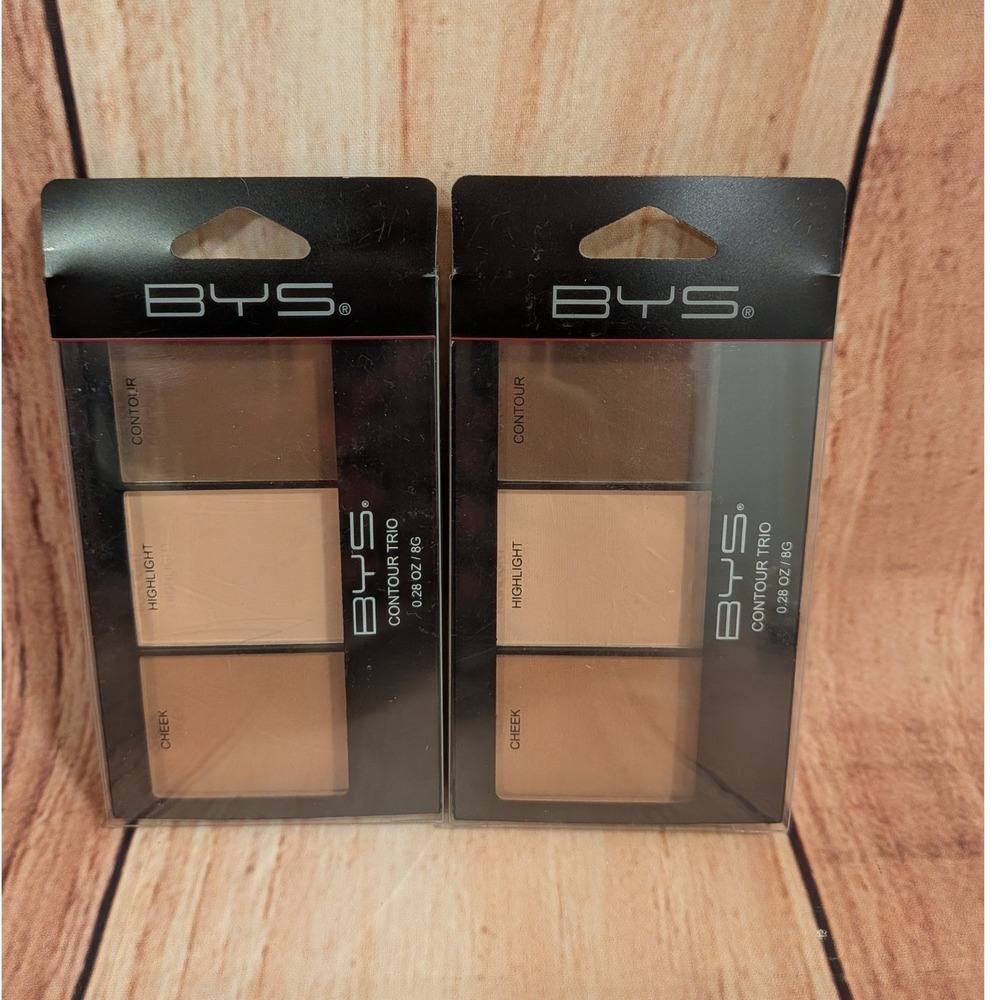 2 PK BYS Contour Trio 01 Sassy Makeup Palette Highlight Cheek Sculpt 8g